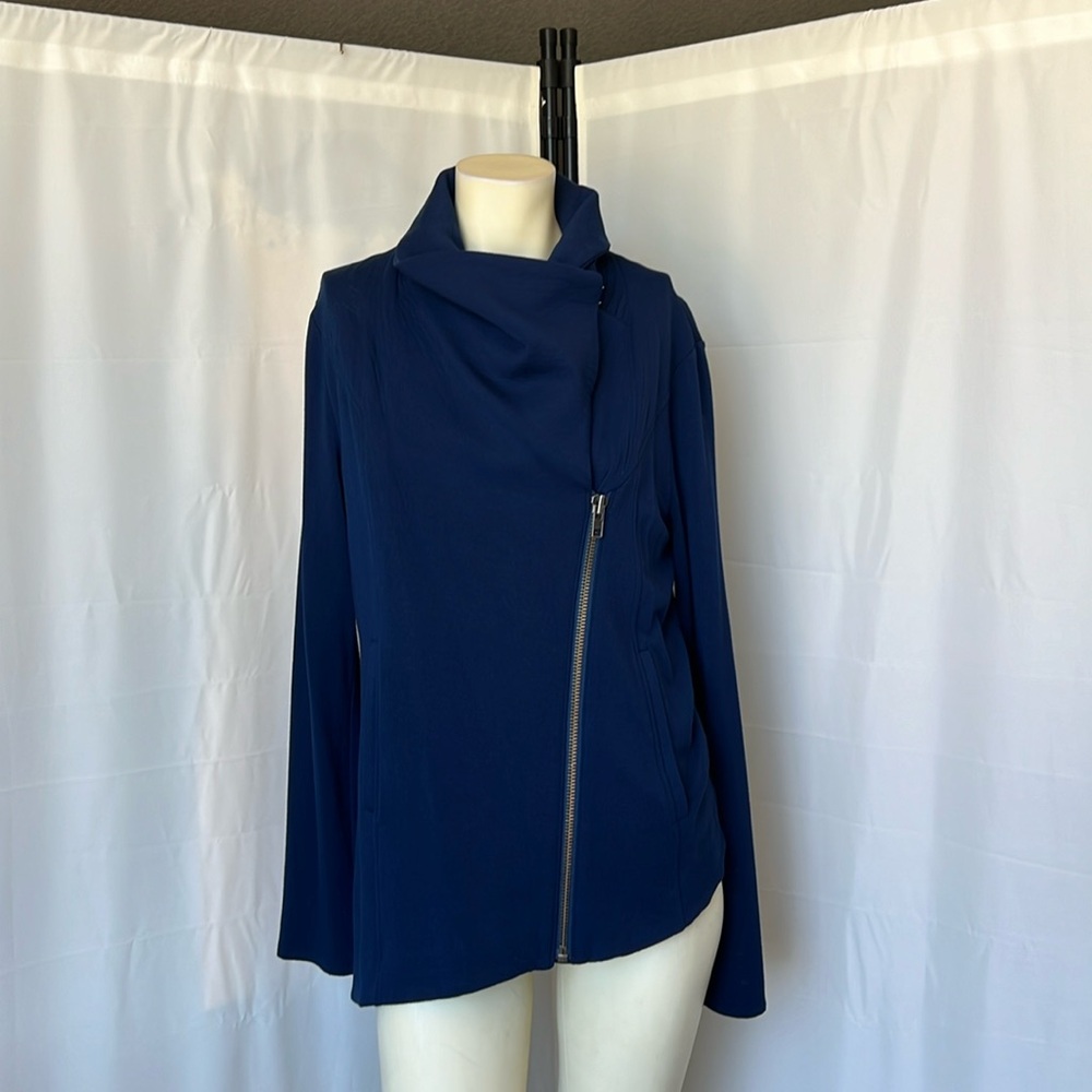 NWOT Helmut Lang Villous Full Zip Blue Jacket
